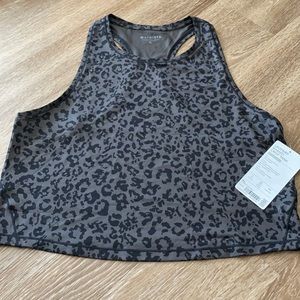 NWT Athleta shanti crop leopard active tank